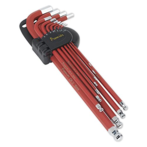 Hex Key Set 11Pc Anti-Slip Extra-Long Metric Ball-End