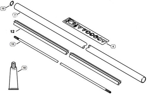 Stihl FS460C-EM Drive Tube Assembly