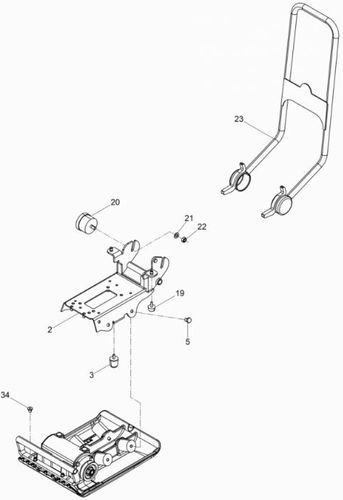 Wacker VP1135AW Engine Plate & Handle