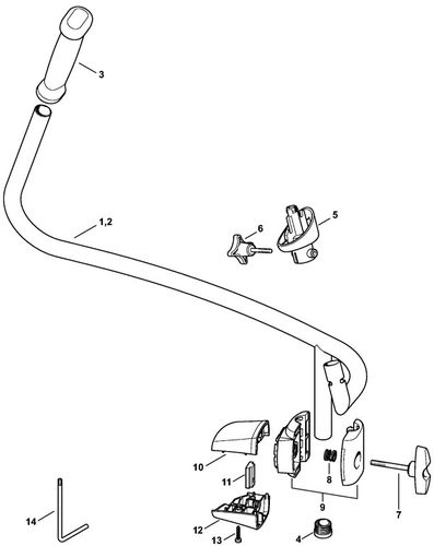 Stihl BR800 Blower Bike Handle Parts