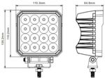 48W LED Work Lamp 3070 Lumens With Deutsch Connector Plug (HEL1807)