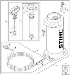 Pressurised Water Tank Warning Label