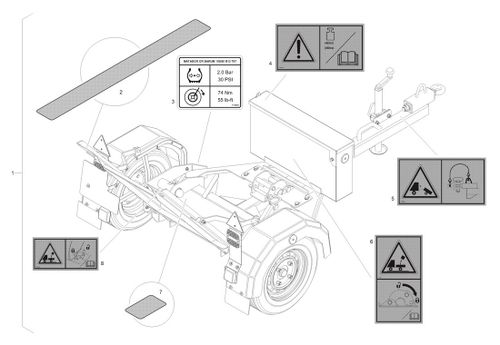 Benford Terex Mecalac MBR71 Trailer Decals