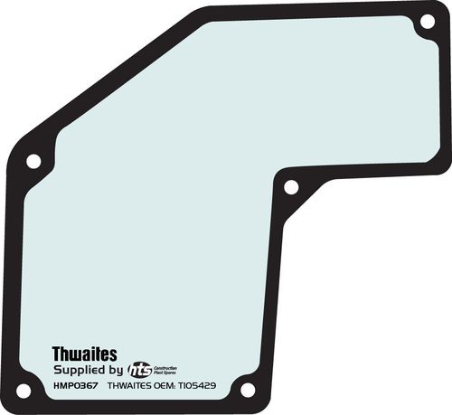 Thwaites Cab Lower Window L/H OEM: T105429