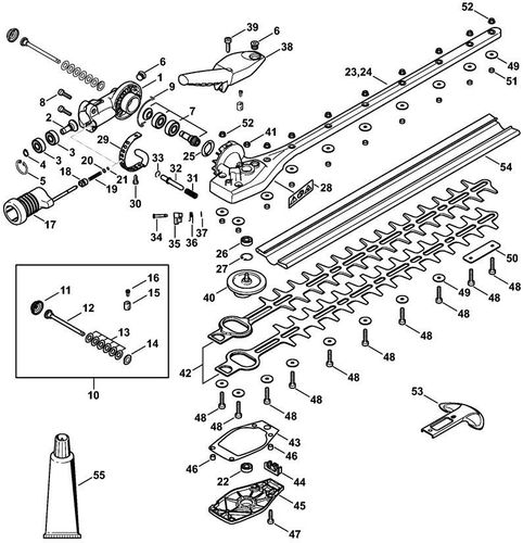 Stihl HL145 Hedgecutter Head Parts