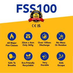 Fire Safety Stick - 100 Second - Product features