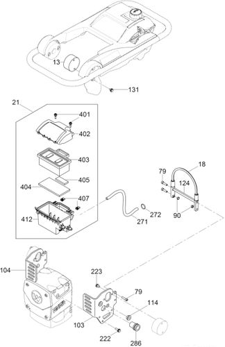 Wacker BS50-4As Air Cleaner