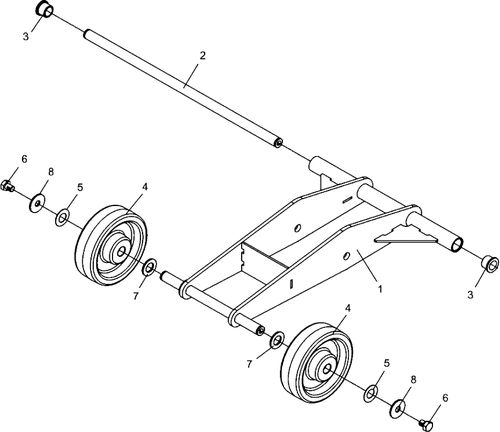 Wacker BFS1345AB Lower Wheel Frame