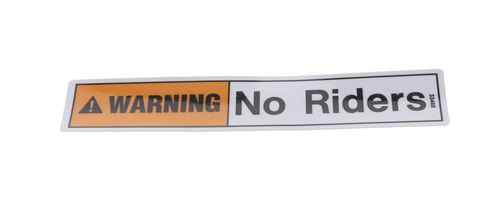 Decal - Warning No Riders