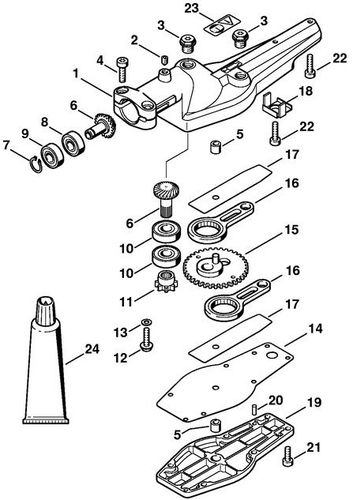 Stihl HL100 Gear Head 0°