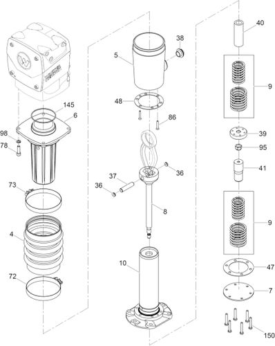 Wacker BS50-4As Guide Cylinder