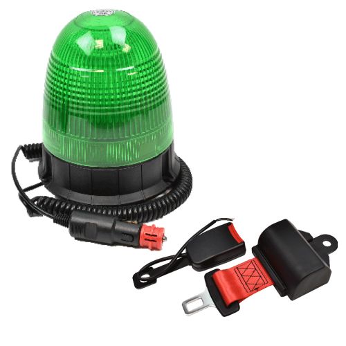 Green LED Beacon Seat Belt Kit - Magnetic Mount