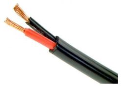 Twin Core Black Cable 0.5mm2 Thin Wall 100 Metre Roll