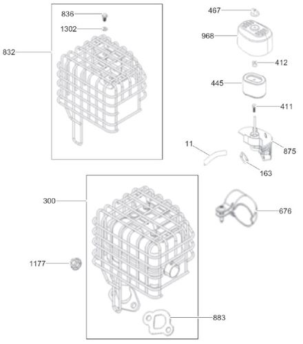 Wacker Neuson BPS1135Bw Air Cleaner / Exhaust Parts