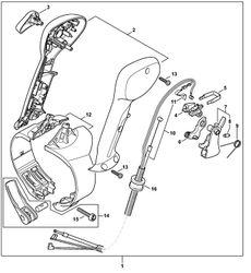 Control Handle With Throttle Cable