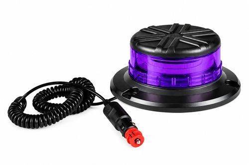 Purple Micro LED Mag Beacon 12/24V