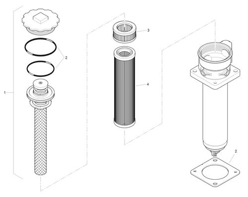 New Mecalac MBR71 Hd Hydraulic Tank Return Filter